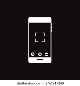 Mobile screen mode icon. Mobile icons in camera mode. Basic icon.