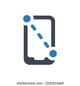 Mobile screen size icon (Vector illustration)