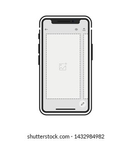 Mobile Screen User Interface Kit Vector.  Modern UX, UI Social Media Template For Mobile App