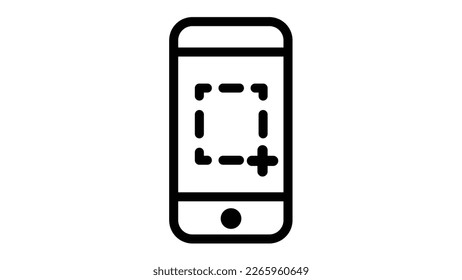 Mobile screenshot app icon to any kind of screenshot and that screenshot you can edit on this app. Flat vector graphic.