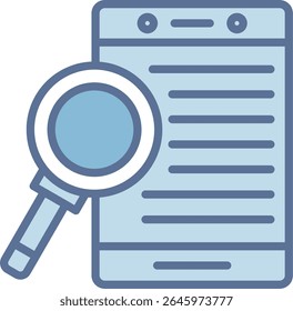 Mobile Search Filled Blue Tone Icon