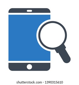 mobile search glyph double color icon