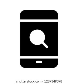 Mobile Search glyphs vector icon
