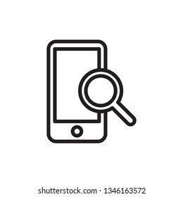 mobile search icon outline 