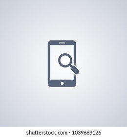 Mobile search icon, vector best flat icon on white background , EPS 10