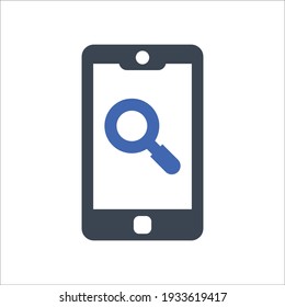 Mobile Search Icon, Vector Graphics