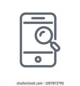 mobile search line icon