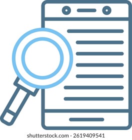Mobile Search Line Two Colour Icon