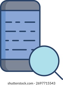mobile search linear color icon design