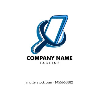 Mobile Search Logo Design Template