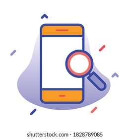 
Mobilfunk-Suche, Suche, Vergrößerung, vollständig bearbeitbare Vektorsymbole
