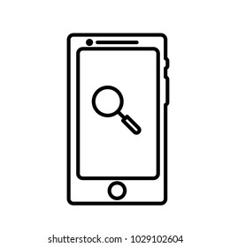 mobile search outline icon