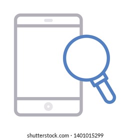 mobile search vector color line icon