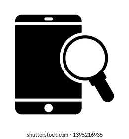 mobile search vector glyph flat icon