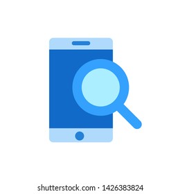 mobile search vector icon on white background
