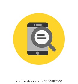 mobile search vector icon on white background
