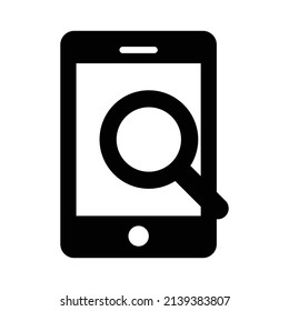 mobile search Vector icon which is suitable for commercial work and easily modify or edit it


