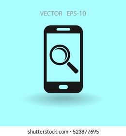 mobile search. vector illustration