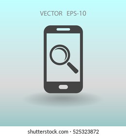 mobile search. vector illustration