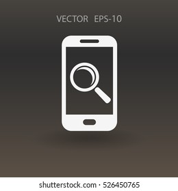 mobile Suche. Vektorgrafik