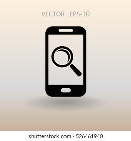 mobile search. vector illustration