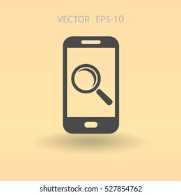 mobile search. vector illustration