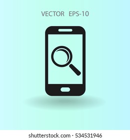 mobile Suche. Vektorgrafik