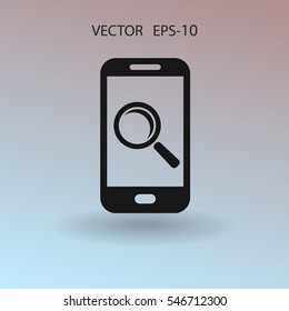 Mobile Search. Vector Illustration