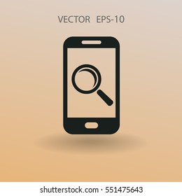 mobile Suche. Vektorgrafik