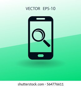 mobile search. vector illustration