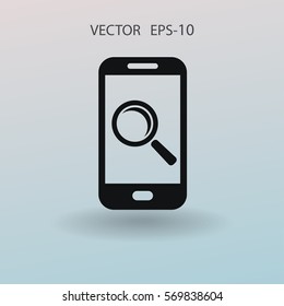 mobile Suche. Vektorgrafik