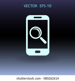 mobile search. vector illustration