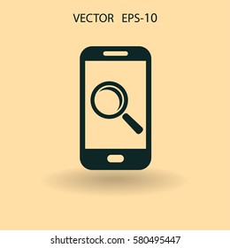 mobile search. vector illustration