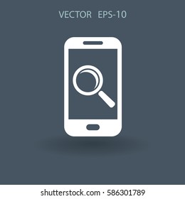 mobile search. vector illustration