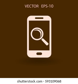 mobile search. vector illustration