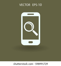 mobile Suche. Vektorgrafik
