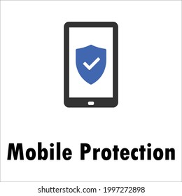 diseño de iconos de protección de seguridad móvil