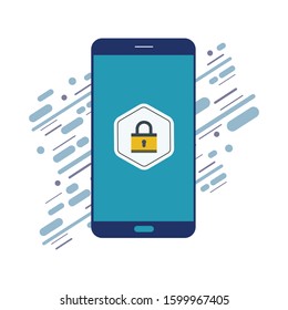 Mobile Security App On Smartphone Screen