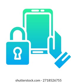 Elemento de icono de seguridad móvil para diseño