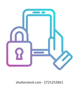 Elemento de icono de seguridad móvil para diseño