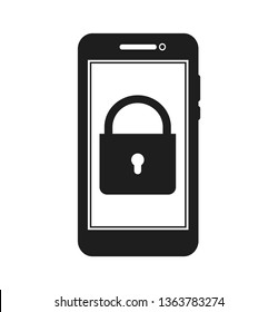 Mobile Security Icon. Flat style vector EPS.