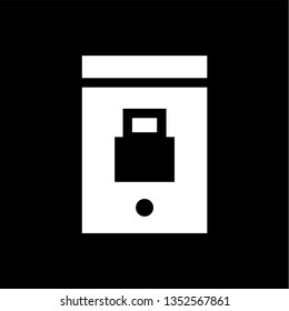 Mobile security icon - Smartphone protection sign