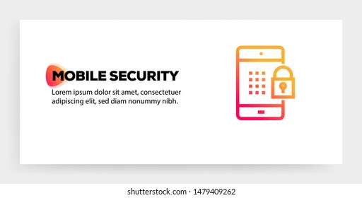 MOBILE SECURITY AND ILLUSTRATION ICON CONCEPT