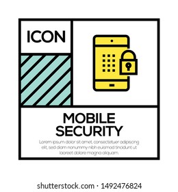 MOBILE SECURITY AND ILLUSTRATION ICON CONCEPT