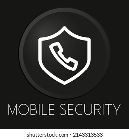 Mobile Security Minimal Vector Line Icon Stock Vector (Royalty Free ...