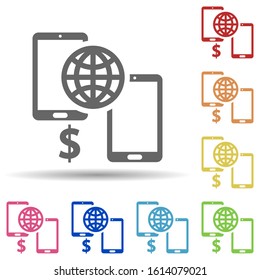 Mobile security in multi color style icon. Simple glyph, flat vector of internet security icons for ui and ux, website or mobile application