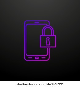 Mobile security outline nolan icon. Elements of security set. Simple icon for websites, web design, mobile app, info graphics
