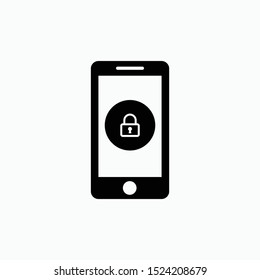 mobile security sign symbol icon vector 