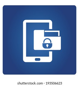 mobile security, smart phone data protection symbol