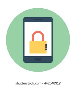 Mobile Security Vector Icon